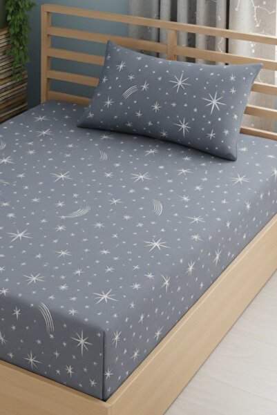 Formeya Star Patterned Single Elastic Sheet Set with Pillowcase 100X200 cm (Sheet+Pillowcase)