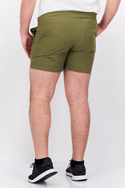Trendyol Collection Men Solid Basic Shorts, Dark Khaki