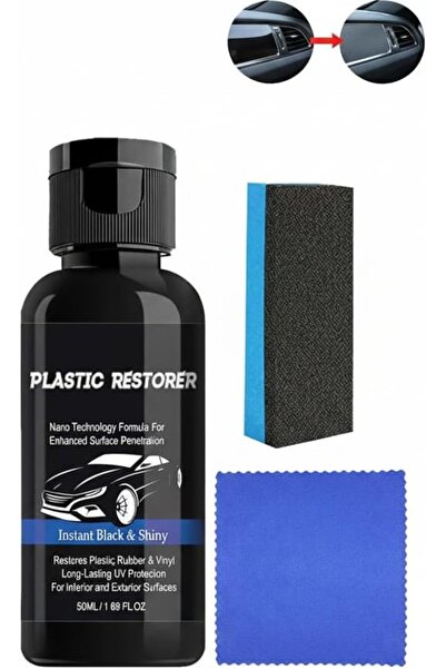 NALACAL مُرمِّم البلاستيك الأسود للداخلية في السيارة (50 مل)