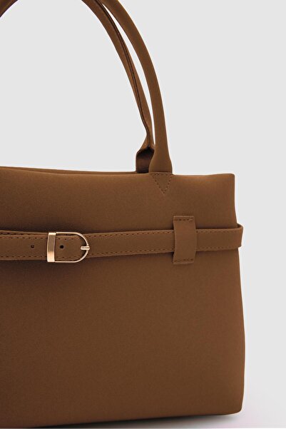 Shule Bags Mussel Suede Shoulder Bag Brown