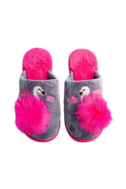 Belsta Grey velour slippers, size 36