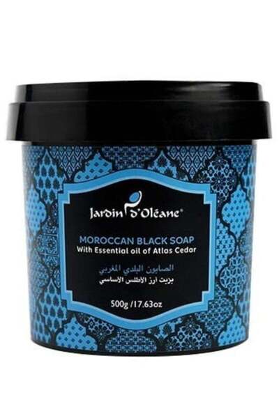 Jardin D Oleane Moroccan Black Soap With Atlas Cedar Essential Oil – 500grams