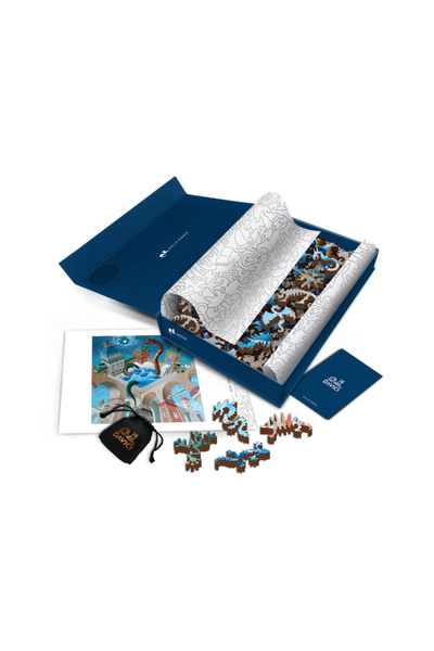 UkrainaSHOP Wooden puzzle Bathing Of The Colorful Dragon, 125 pieces