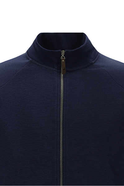 Abdullah Kiğılı Світшот з високим коміром, бавовняний, на блискавці, з кишенями, з малюнком