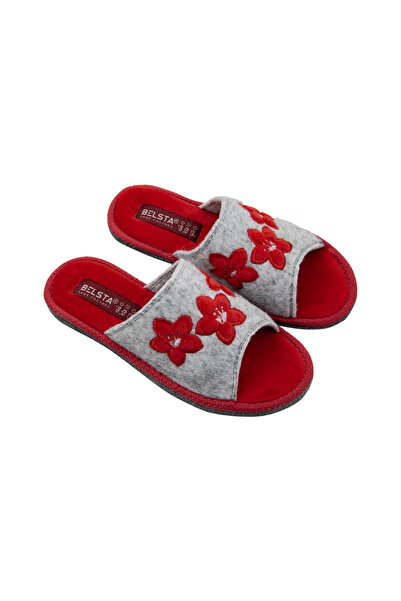 Belsta Papuci de casă din fetru, culoare rosu, marimea 33