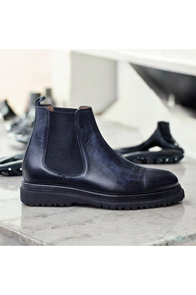 VİVA SHOES 100% Genuine Leather Eva Sole Chealsea Men's Half Boots