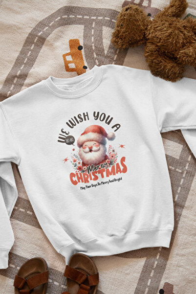 MAGORS سترة رياضية للأطفال بأكمام طويلة وياقة دائرية مطبوعة بتصميم عيد الميلاد