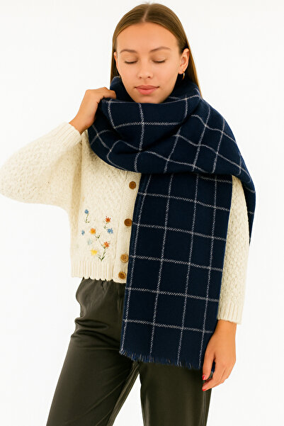 ZERAMİNE Ekoseli Kadın Kışlık Atkı Şal – Yumuşak Dokulu Premium Model