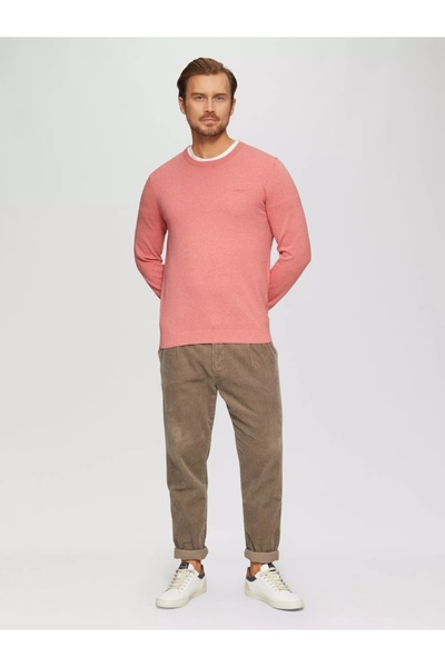 s.Oliver Men's crew neck sweater, Dusty pink, 3XL