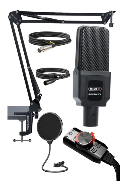 Midex GM-PRO-STB Gaming 7.1 Ses Kartı ve Mikrofon Seti Canlı Yayın LOL PUBG