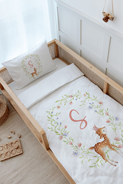 Tuğba Kuğu Montessori Bedding Set (100X200) - Little Deer Series - Letter S