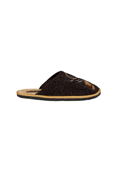Belsta Brown slippers with embroidery, brown color, size 37