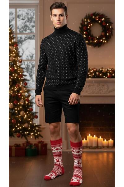 Plus Scorpion Men's Cotton Christmas Socks - Individual Pair, Warm, Soft, and Comfortable