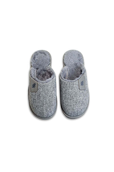 Belsta Grey Fur Slippers, size 40
