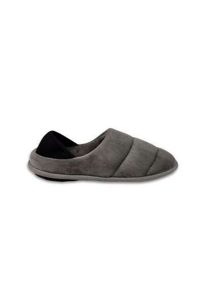 Belsta Grey quilted velour slippers, size 39