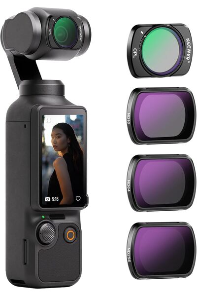 NEEWER HD CPL ND16 ND64 ND256 Camera Filter Set for DJI Osmo Pocket 3, Magnet...