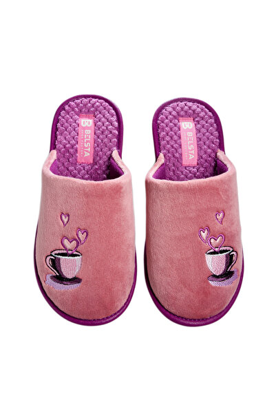 Belsta Grey slippers with pink insole, purple color, size 39