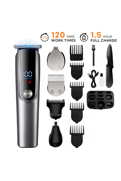ETG 5 in 1 Men's Electric Grooming Kit - Hair Clipper Beard Trimmer Nose Hair Cutter,USB