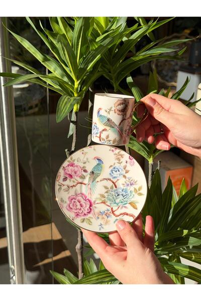 Onedekor طقم فناجين قهوة من البورسلين مكون من 6 قطع من فيوري إيدن