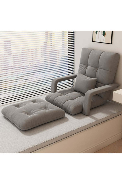 HayaBazaar Folding Floor Chair, Multi Angle Adjustment Padded Lounge Sofa,Memory Foam Recliner