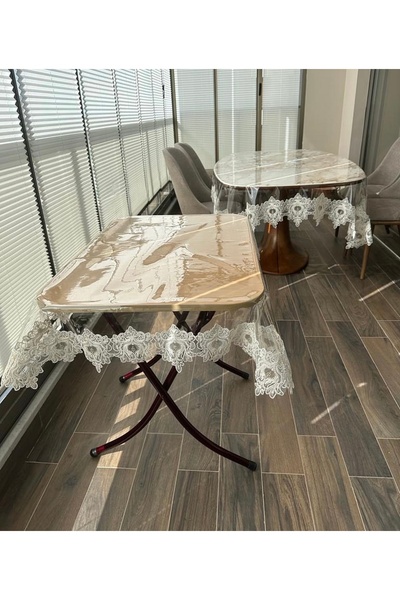 Madamca Mi̇yryam Pvc Transparent Tablecloth 160X220