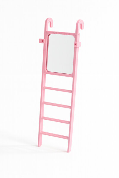 Papağanhane Pembe Aynalı Muhabbet Kuşu Merdiveni | Kafes İçin Egzersiz Basama...