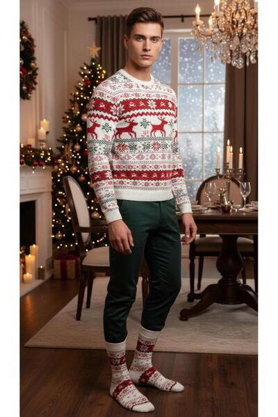 Plus Scorpion Men's Cotton Christmas Socks - Individual Pair, Warm, Soft, and Comfortable