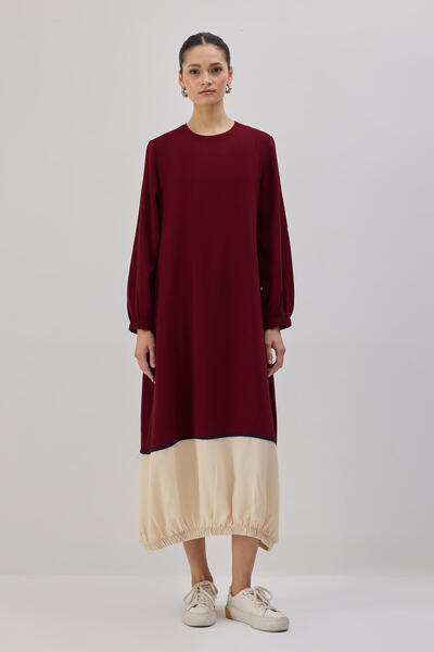 Touché Privé Contrast Color Drawstring Dress