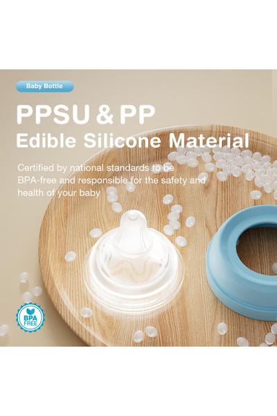 dr.Isla 240ML PPSU Baby Bottle Double Handle Infant Drop-proof Baby Wide-caliber Newborn Feeding Bottle