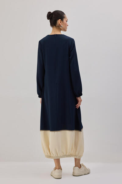 Touché Privé Contrast Color Drawstring Dress