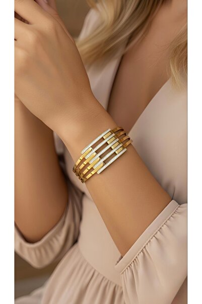 İNN JEWELLERY سوار من الفولاذ المقاوم للصدأ مضاد للحساسية ومقاوم للتلطيخ بتصم...