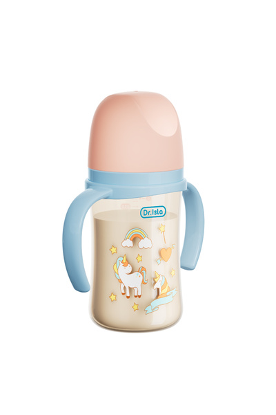 dr.Isla 240ML PPSU Baby Bottle Double Handle Infant Drop-proof Baby Wide-caliber Newborn Feeding Bottle