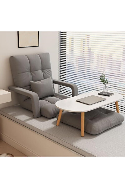 HayaBazaar Folding Floor Chair, Multi Angle Adjustment Padded Lounge Sofa,Memory Foam Recliner