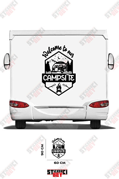 STİCKERCI BEY Camp Written Nature Visual Caravan Sticker Coating