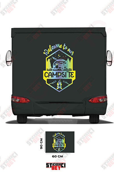 STİCKERCI BEY Camp Written Nature Visual Caravan Sticker Coating