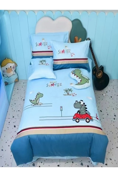 1way Dinosaur print children's bedding set, 3 pieces with filling