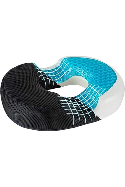 Azulmart Donut Memory Foam Seat Cushion with Cooling Gel (Black)