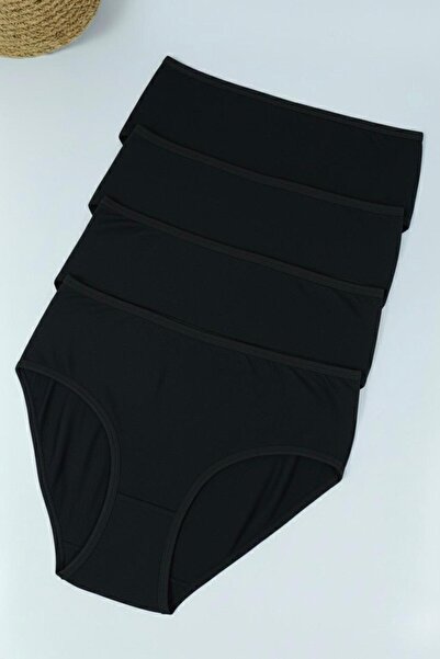 FUNELLA Women's 4-Pack High Waist Plain Panties