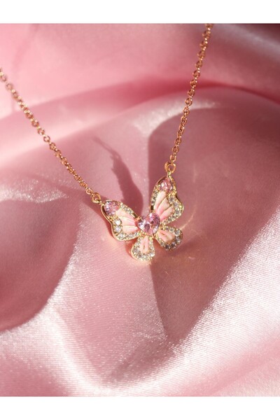 Reorah Collection Blushstone Butterfly Necklace