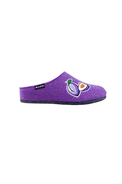 Belsta Slippers with embroidery, purple color, size 37