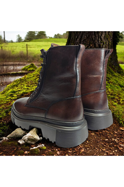 VİVA SHOES 100% Genuine Leather Eva Sole Men's Boots