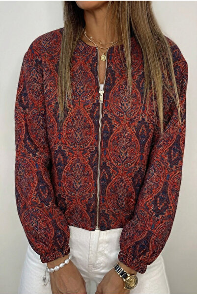 FEMELLE Women's Zippered Double Pocket Lined Jacket with Elasticated Cuffs