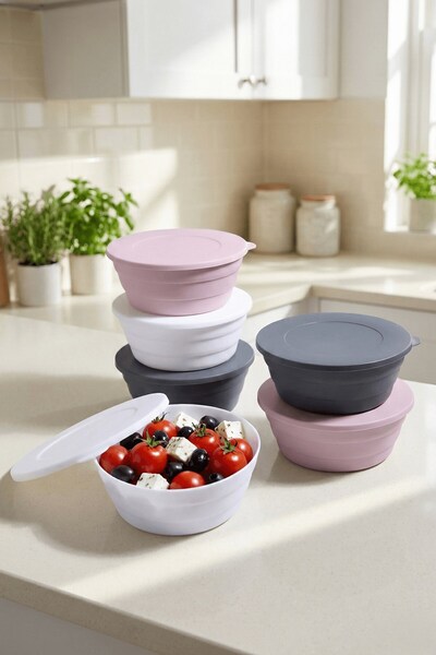 Fevito 3’lü Plastik Saklama Kabı Seti – Kahvaltılık, Çerezlik, Mutfak Düzenleyici 350 ml