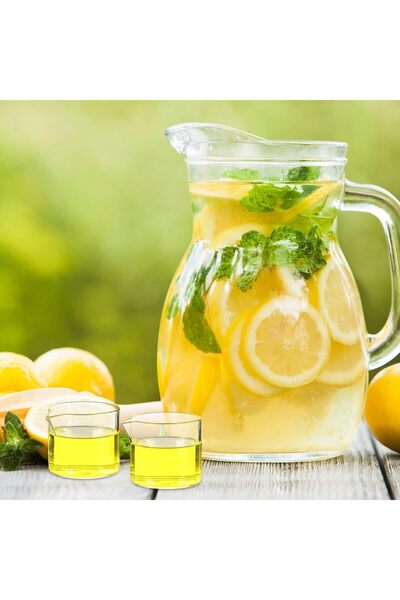 AZONEE 8 Pcs 4 oz Glass Creamer Pitcher - Transparent Mini Milk Pourer