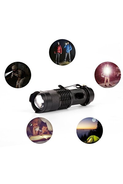 LEDIGANT SK68 5W Ultra Bright LED Flashlight – Adjustable Zoom, Extendable, 500m Range, Compact & Portable