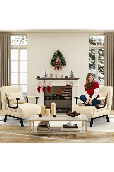 HayaBazaar Folding Chair Bed Convertible Sofa Sleeper Floor Chair Foldable Lounge Couch