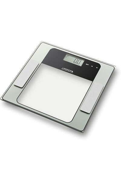Lawazim Digital Body Fat Scale - Glass, up to 150 kg, 0.1 kg Accuracy, LCD