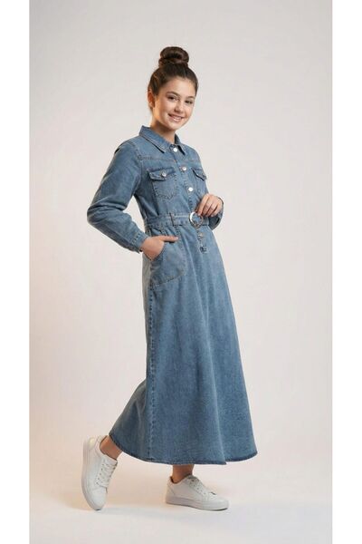 gül garden Girl's Denim Dress