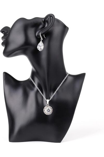 Generic Black resin mannequin jewelry display stand - organizer for necklaces and earrings