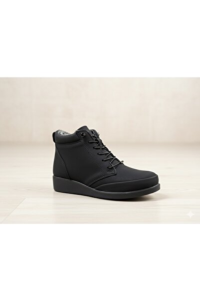 KALKANSHOES Ortopedik Su Geçirmez Kaymaz Taban Kürklü Fermuarlı Anne kadın Bo...